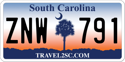 SC license plate ZNW791