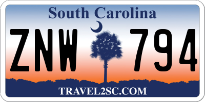 SC license plate ZNW794