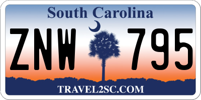 SC license plate ZNW795