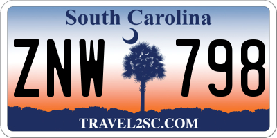 SC license plate ZNW798