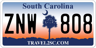 SC license plate ZNW808