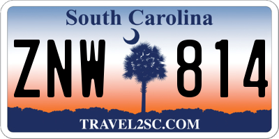 SC license plate ZNW814