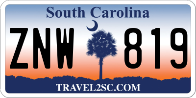 SC license plate ZNW819