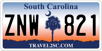 SC license plate ZNW821