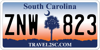 SC license plate ZNW823