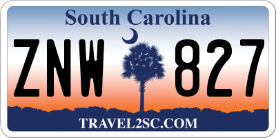 SC license plate ZNW827