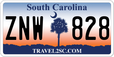 SC license plate ZNW828