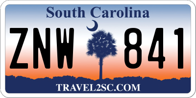 SC license plate ZNW841