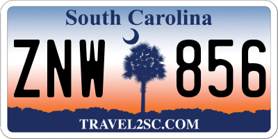SC license plate ZNW856