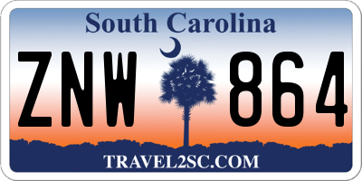 SC license plate ZNW864