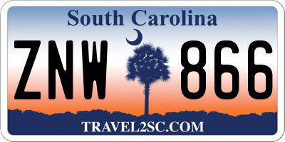 SC license plate ZNW866