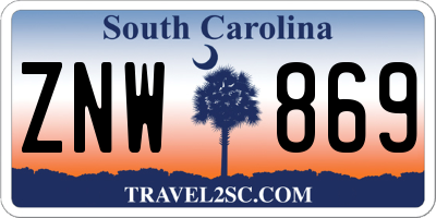 SC license plate ZNW869