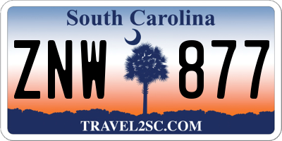SC license plate ZNW877