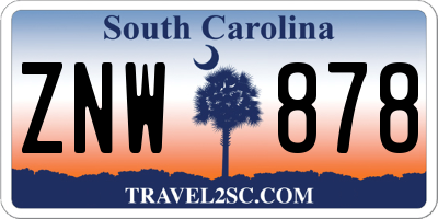 SC license plate ZNW878