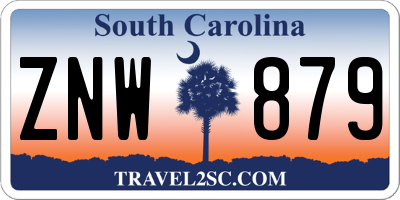 SC license plate ZNW879