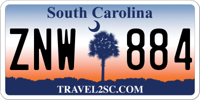 SC license plate ZNW884