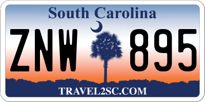 SC license plate ZNW895