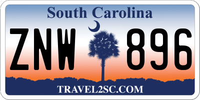 SC license plate ZNW896