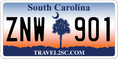 SC license plate ZNW901