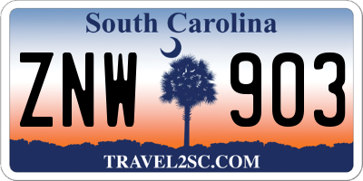 SC license plate ZNW903