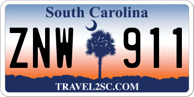 SC license plate ZNW911