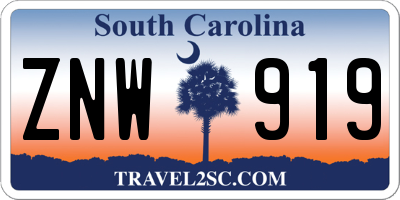 SC license plate ZNW919