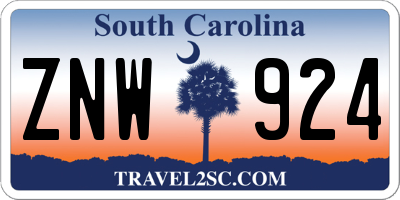 SC license plate ZNW924