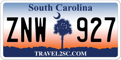 SC license plate ZNW927