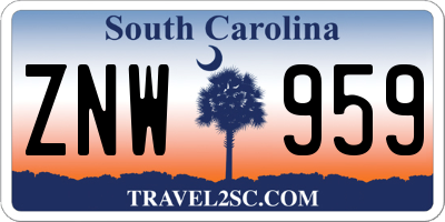 SC license plate ZNW959