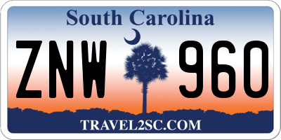 SC license plate ZNW960