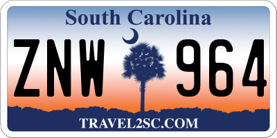 SC license plate ZNW964