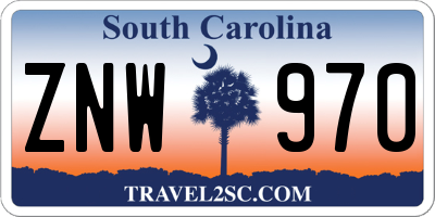 SC license plate ZNW970