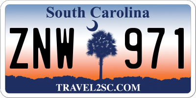 SC license plate ZNW971