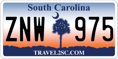 SC license plate ZNW975