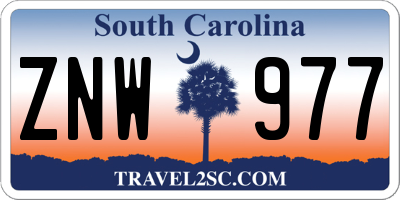 SC license plate ZNW977