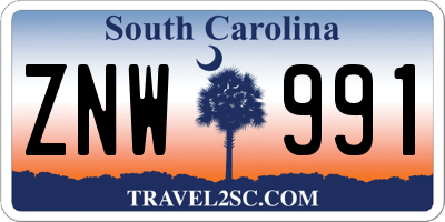 SC license plate ZNW991