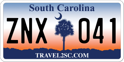 SC license plate ZNX041