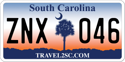 SC license plate ZNX046