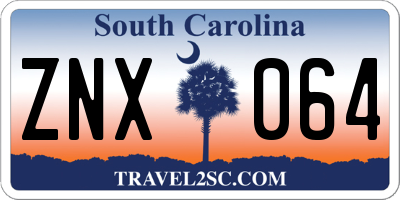 SC license plate ZNX064