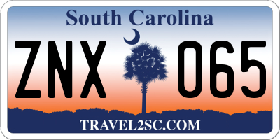 SC license plate ZNX065