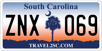 SC license plate ZNX069