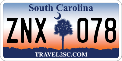 SC license plate ZNX078
