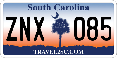 SC license plate ZNX085