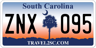 SC license plate ZNX095