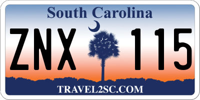 SC license plate ZNX115