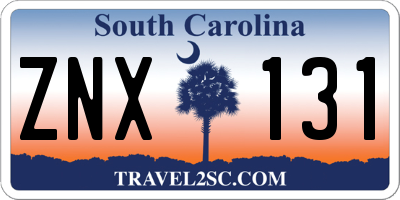 SC license plate ZNX131
