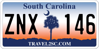 SC license plate ZNX146