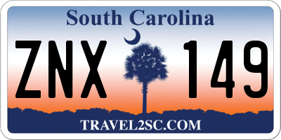 SC license plate ZNX149