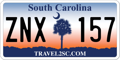 SC license plate ZNX157