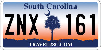 SC license plate ZNX161